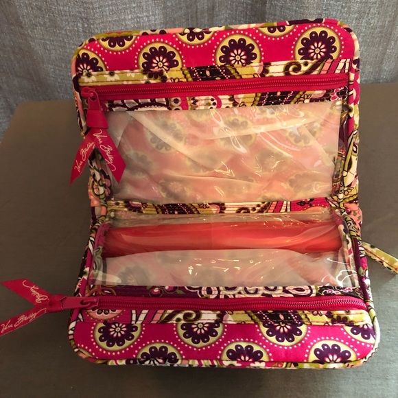 Vera Bradley Floral Hanging Toiletry Kit Travel Bag - Picture 4 of 6